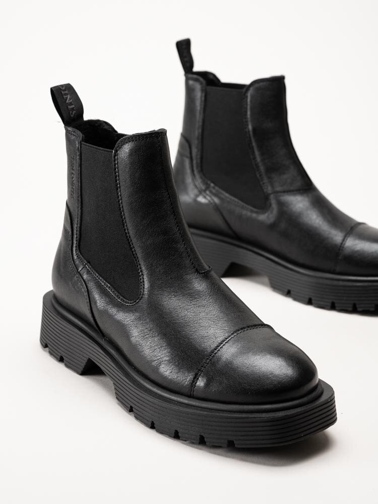 Ten Points - Mimmi - Svarta chelsea boots i skinn