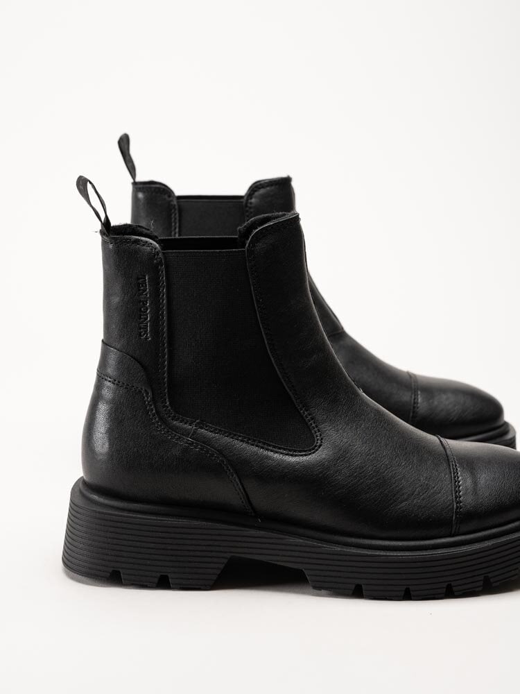 Ten Points - Mimmi - Svarta chelsea boots i skinn