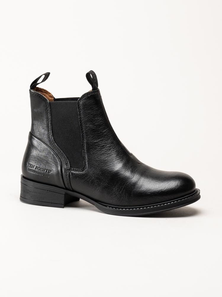 Ten Points - Pandora - Svarta chelsea boots i skinn