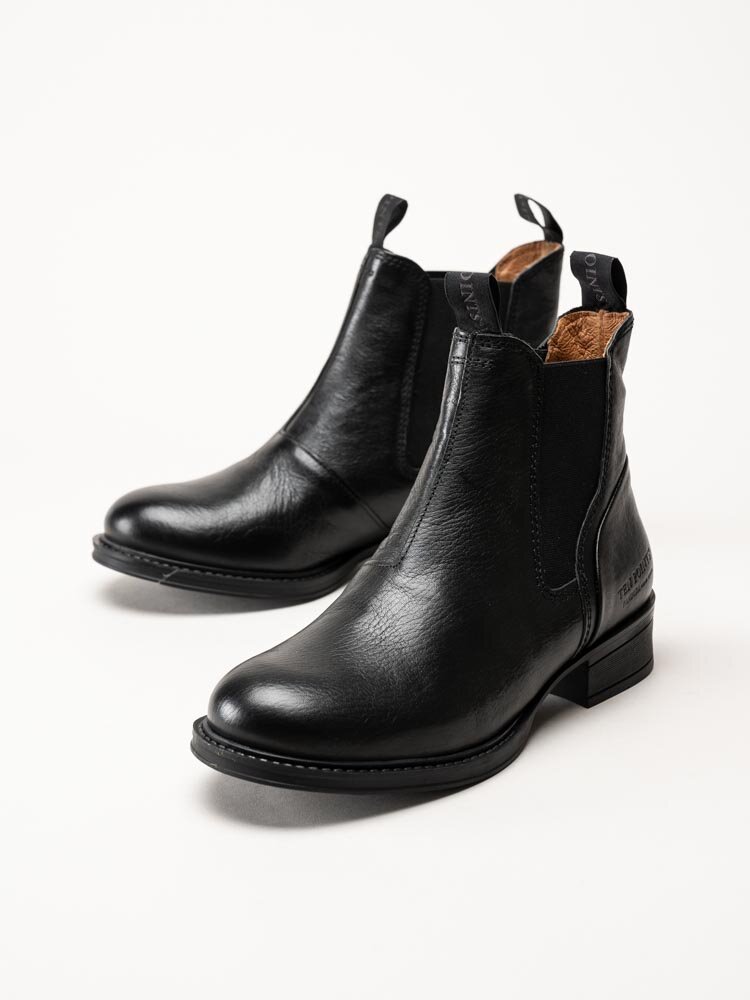 Ten Points - Pandora - Svarta chelsea boots i skinn