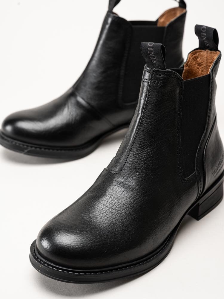 Ten Points - Pandora - Svarta chelsea boots i skinn