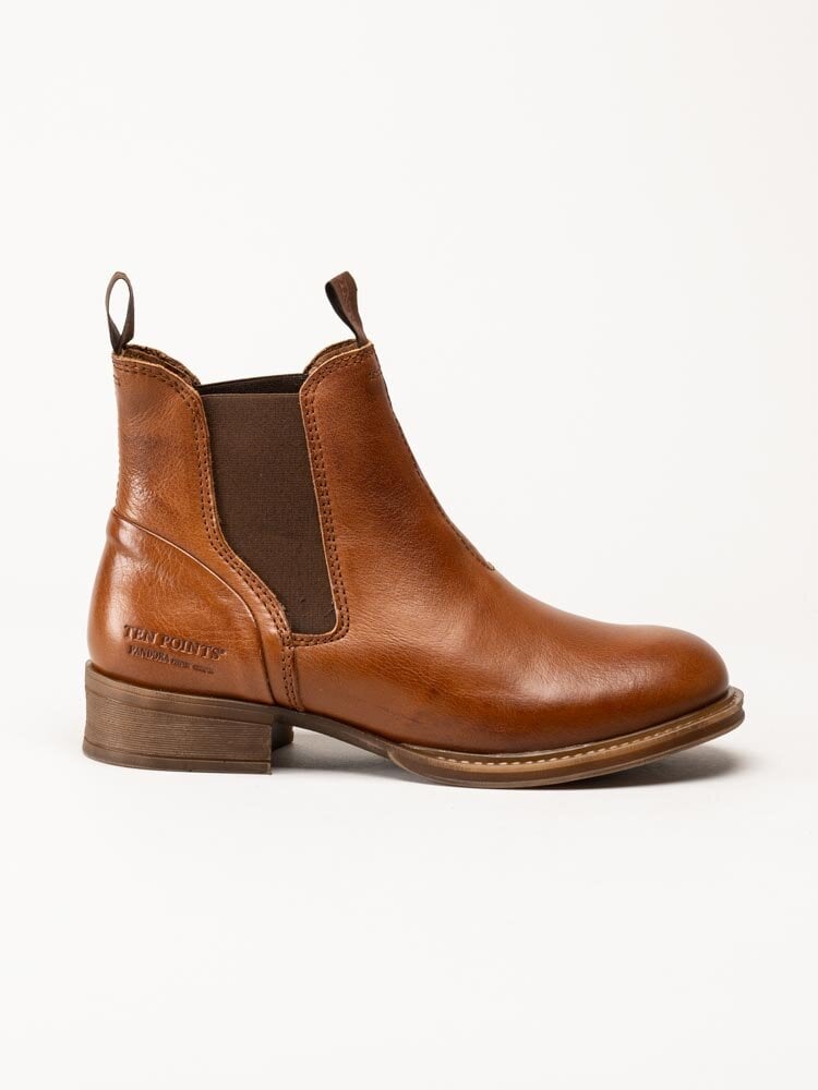 Ten Points - Pandora - Ljusbruna chelsea boots i skinn