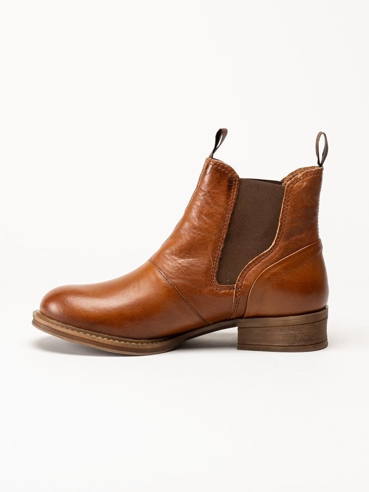 Ten Points - Pandora - Ljusbruna chelsea boots i skinn