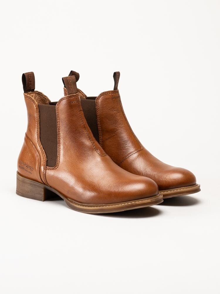 Ten Points - Pandora - Ljusbruna chelsea boots i skinn