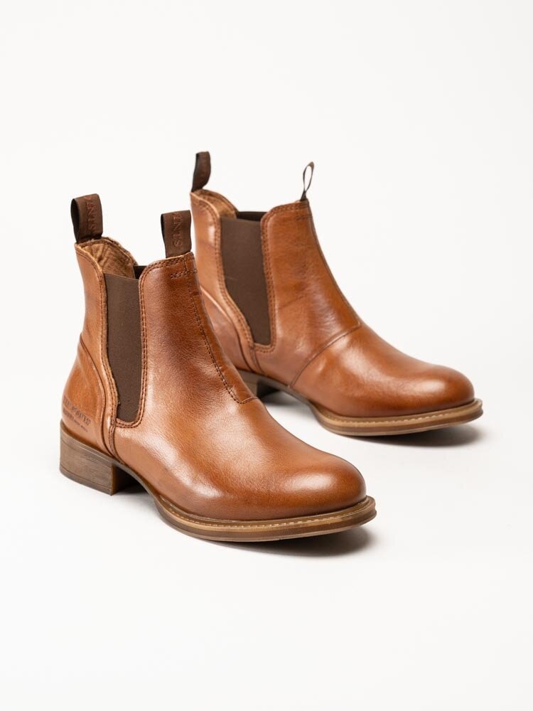 Ten Points - Pandora - Ljusbruna chelsea boots i skinn