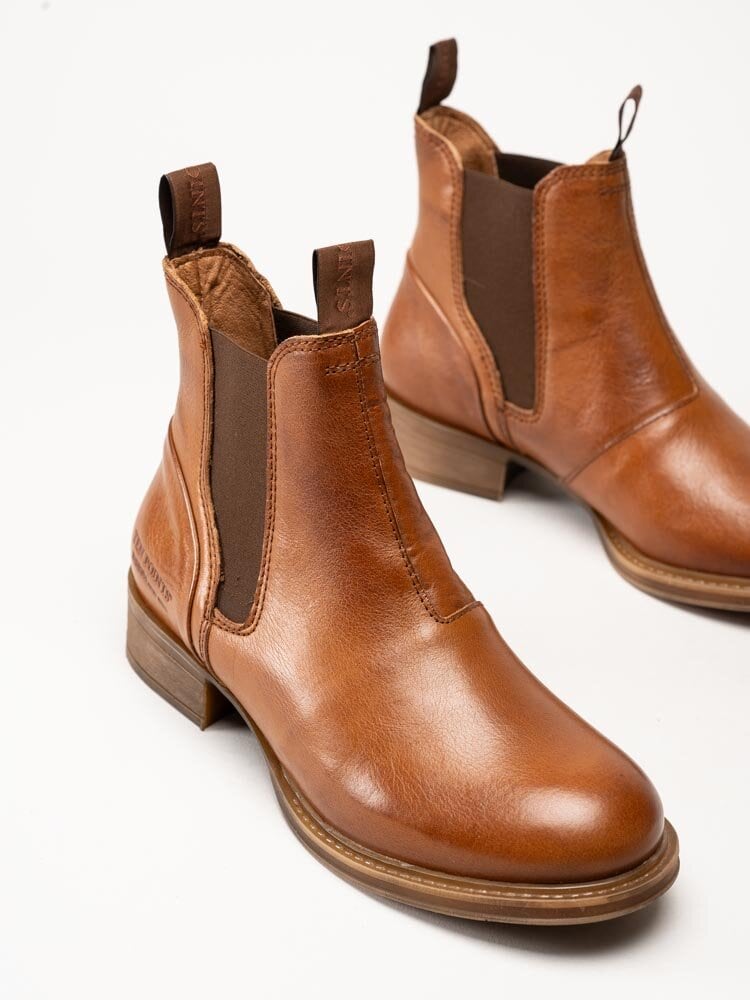 Ten Points - Pandora - Ljusbruna chelsea boots i skinn