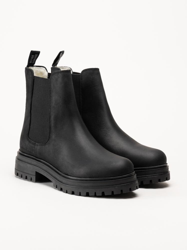 Johnny Bulls Svarta ullfodrade chelsea boots