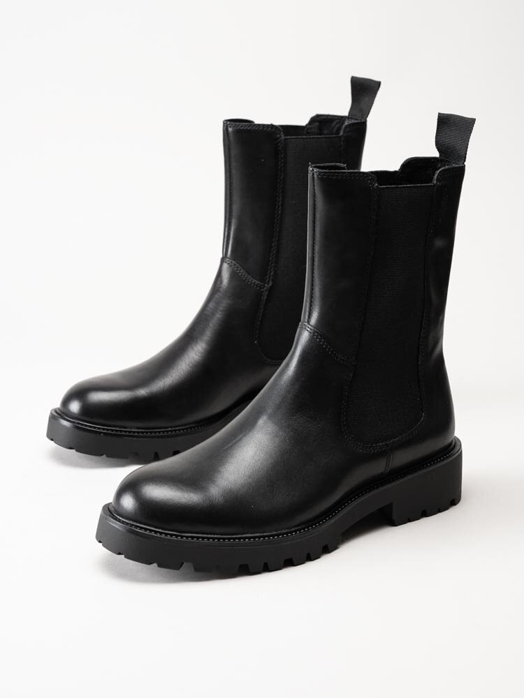 Vagabond - Kenova - Svarta chelsea boots i skinn