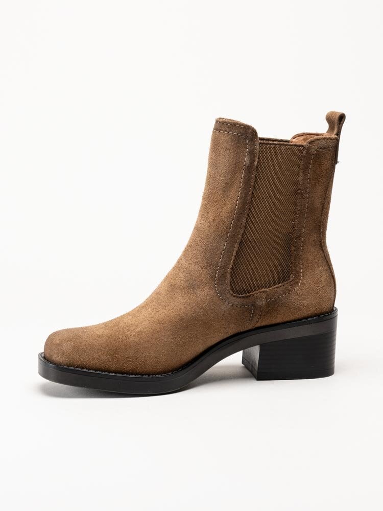 Tamaris - Ljusbruna chelsea boots i mocka