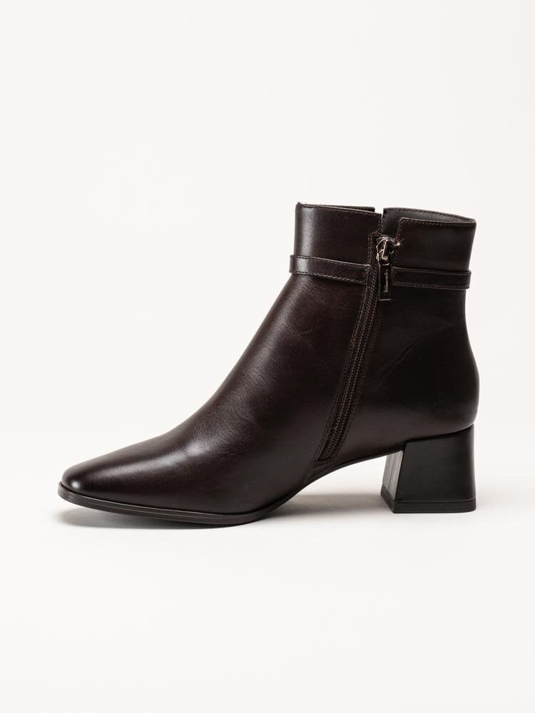 Tamaris - Mörkbruna boots i skinn