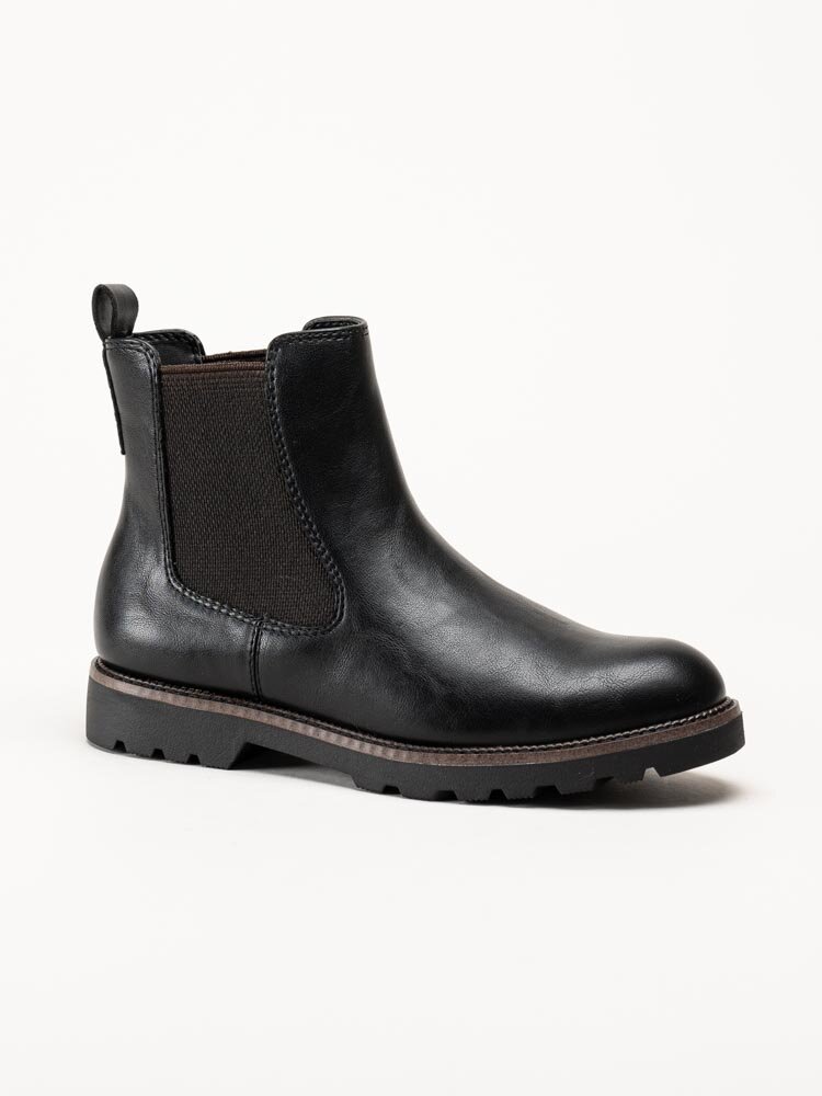 Tamaris - Svarta chelsea boots i skinnimitation