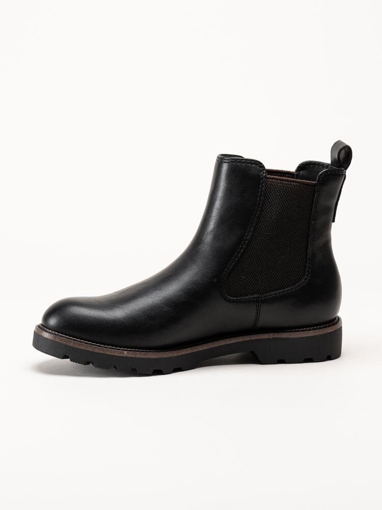 Tamaris - Svarta chelsea boots i skinnimitation