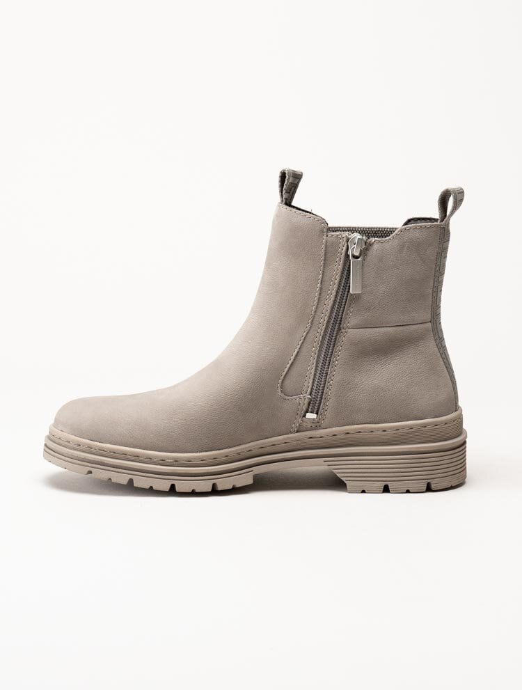 Tamaris - Grå chelsea boots i nubuck