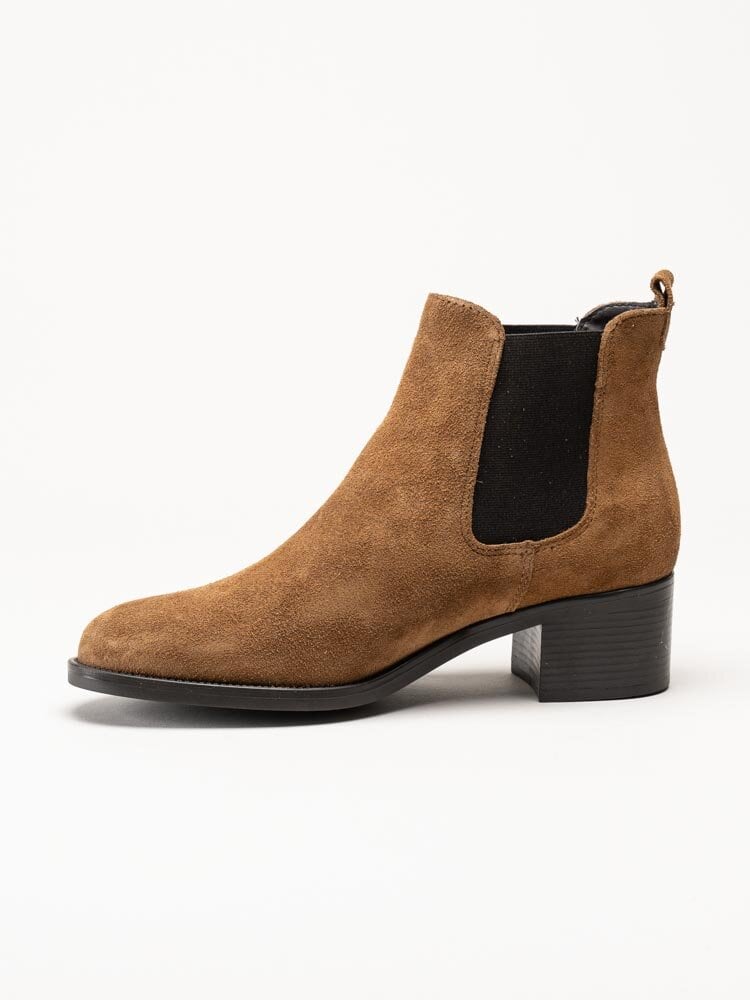 Tamaris - Ljusbruna chelsea boots i mocka