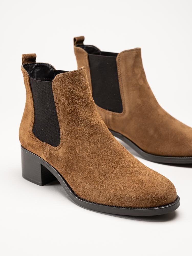 Tamaris - Ljusbruna chelsea boots i mocka