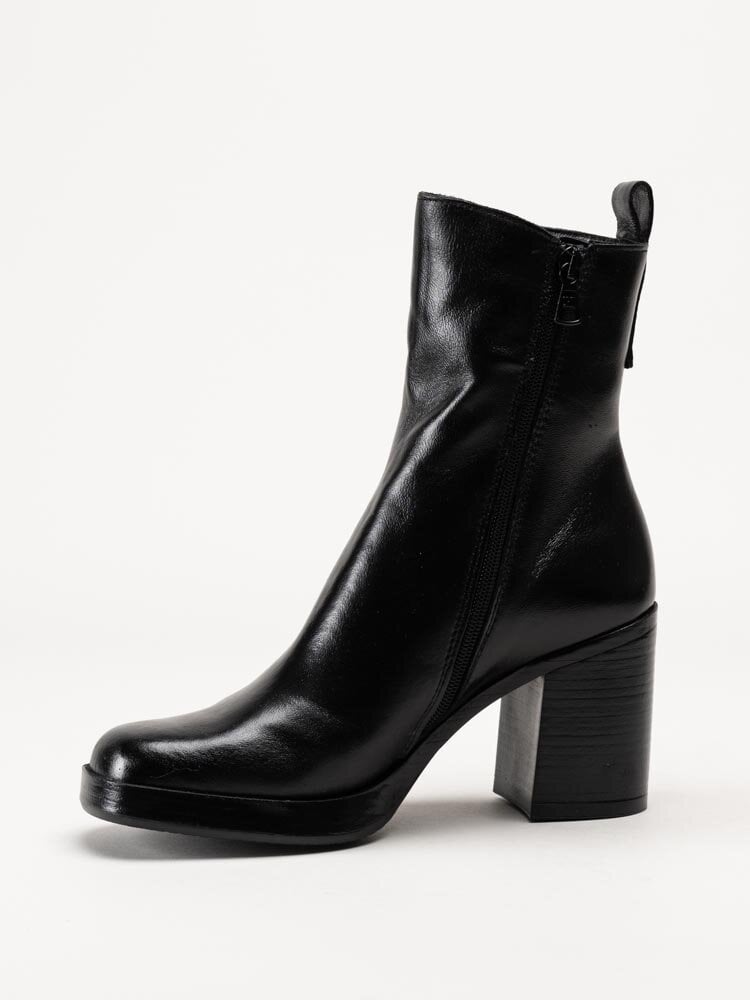 Mjus - Micaela - Svarta boots i skinn