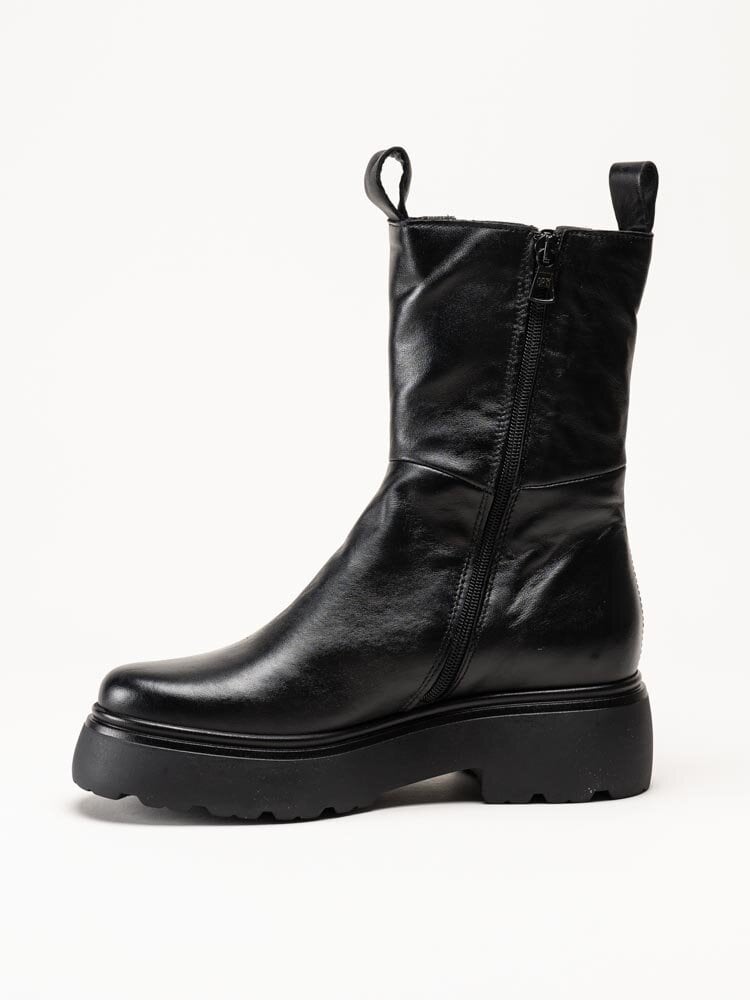 Mjus - Ortisei - Svarta höga chelsea boots i skinn