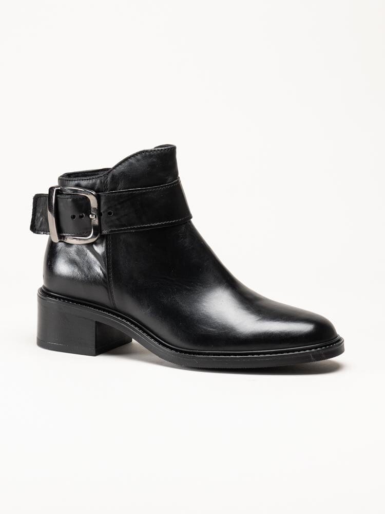 Mjus - Cortina - Svarta booties i skinn