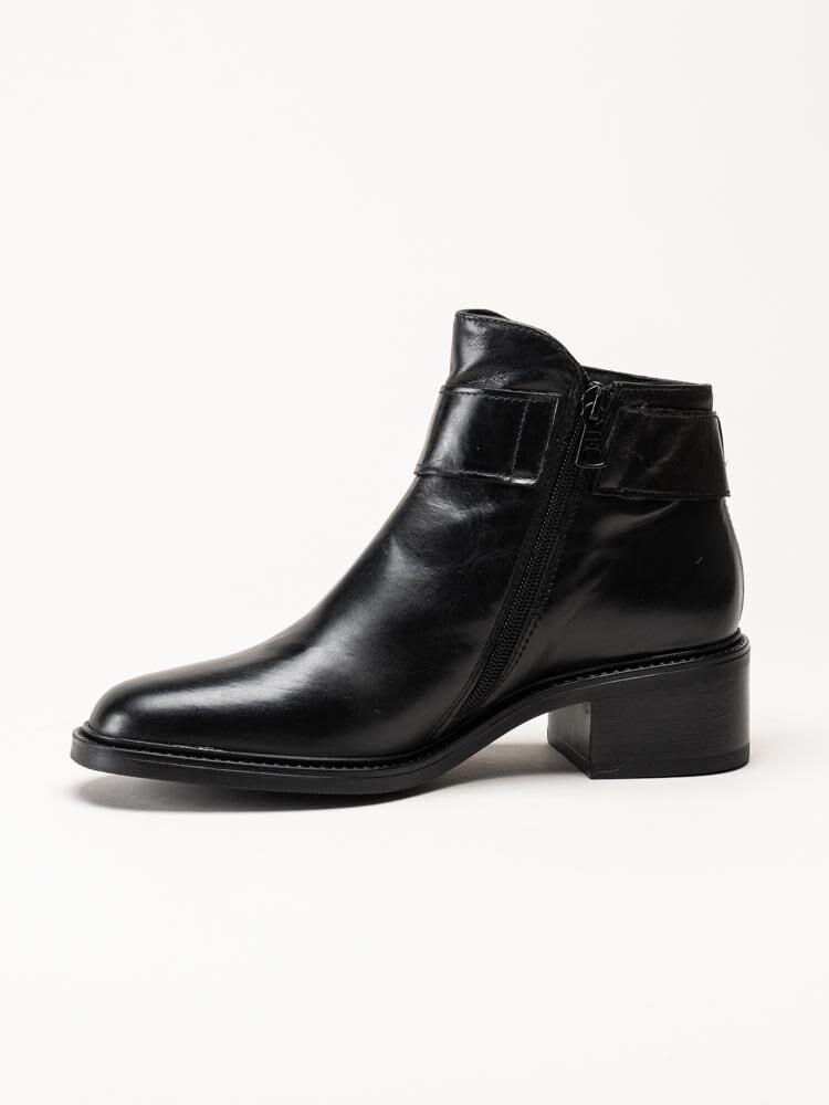 Mjus - Cortina - Svarta booties i skinn