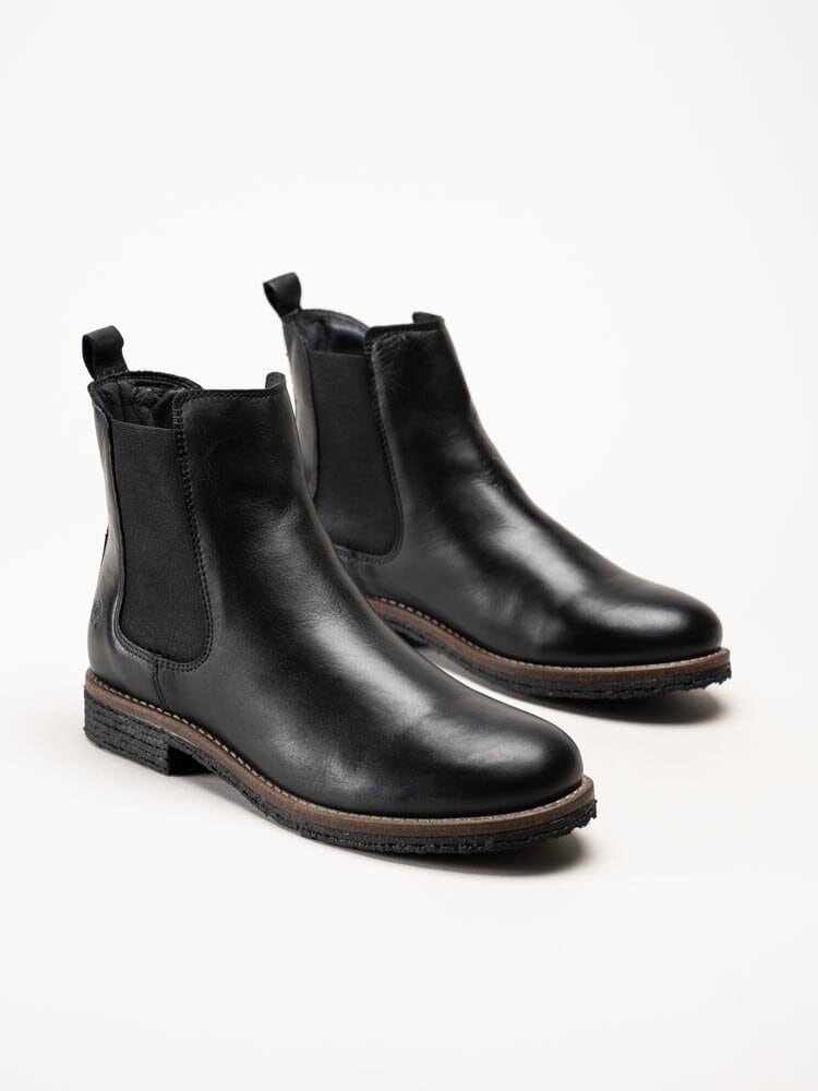 Rosa Negra - Svarta ullfodrade chelsea boots