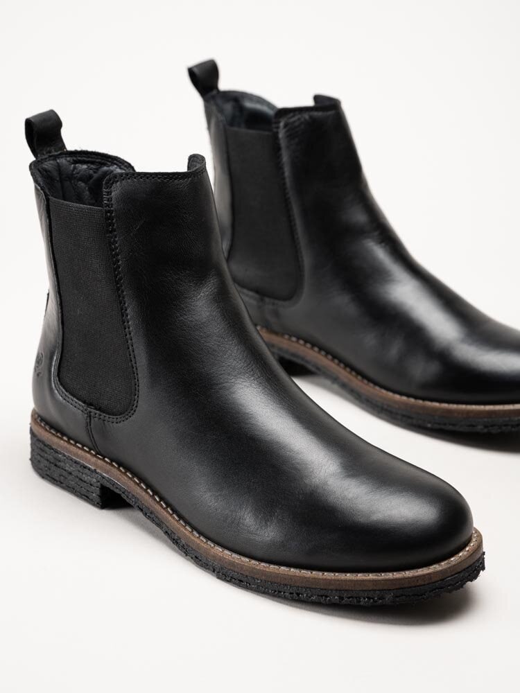 Rosa Negra - Svarta ullfodrade chelsea boots