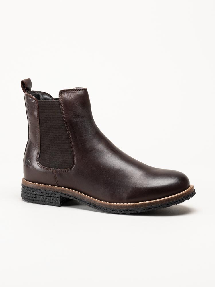 Rosa Negra - Mörkbruna ullfodrade chelsea boots