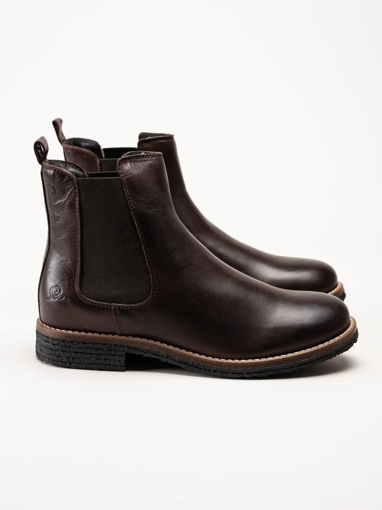 Rosa Negra - Mörkbruna ullfodrade chelsea boots