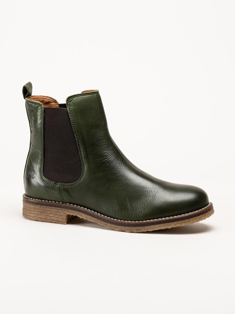 Rosa Negra - Gröna chelsea boots i skinn