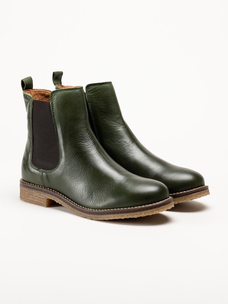 Rosa Negra - Gröna chelsea boots i skinn