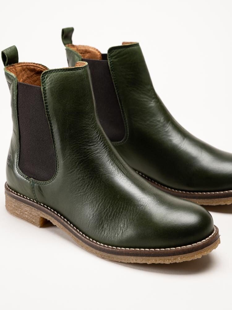 Rosa Negra - Gröna chelsea boots i skinn