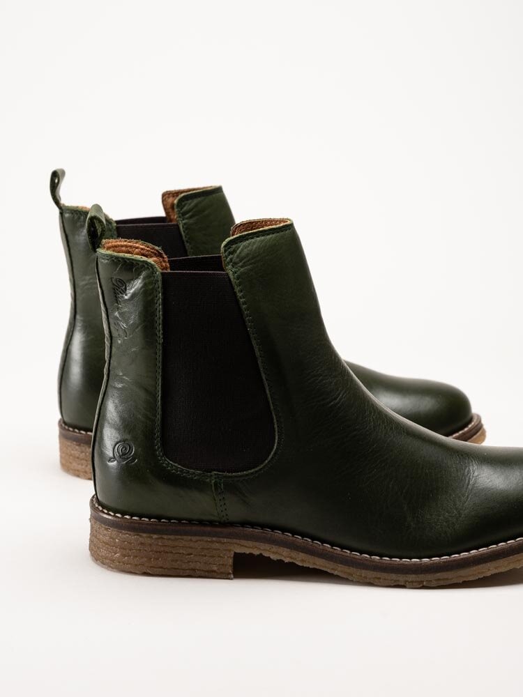 Rosa Negra - Gröna chelsea boots i skinn