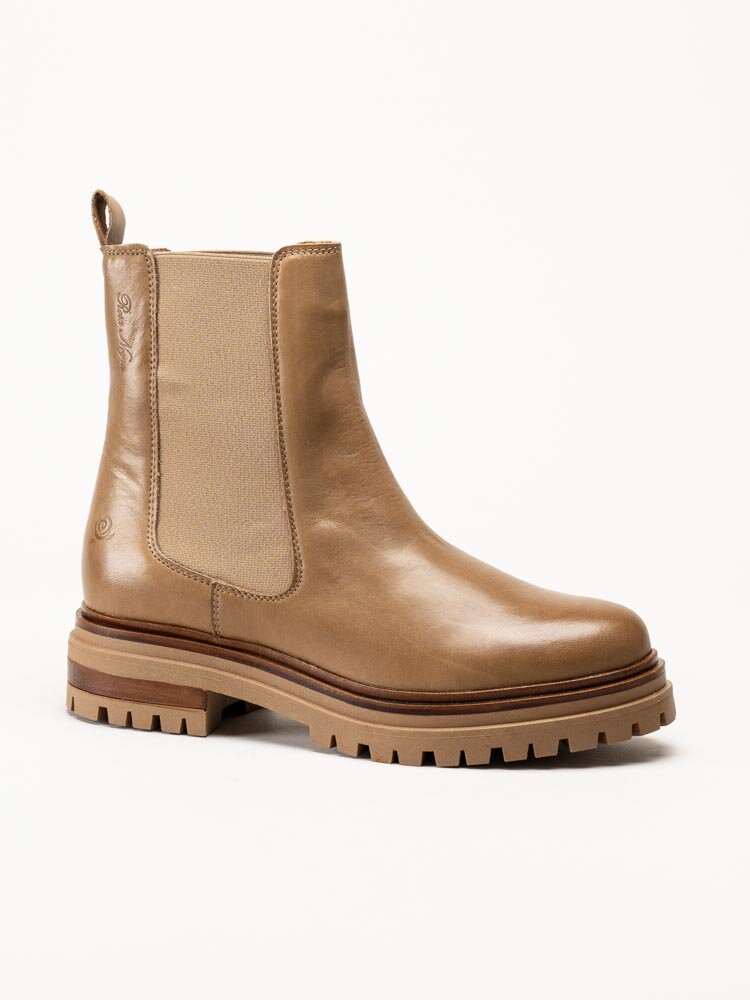 Rosa Negra - Beige chelsea boots i skinn