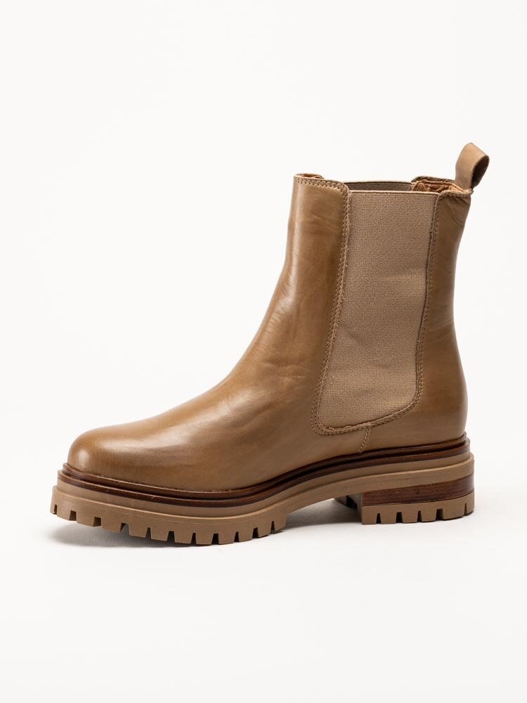 Rosa Negra - Beige chelsea boots i skinn