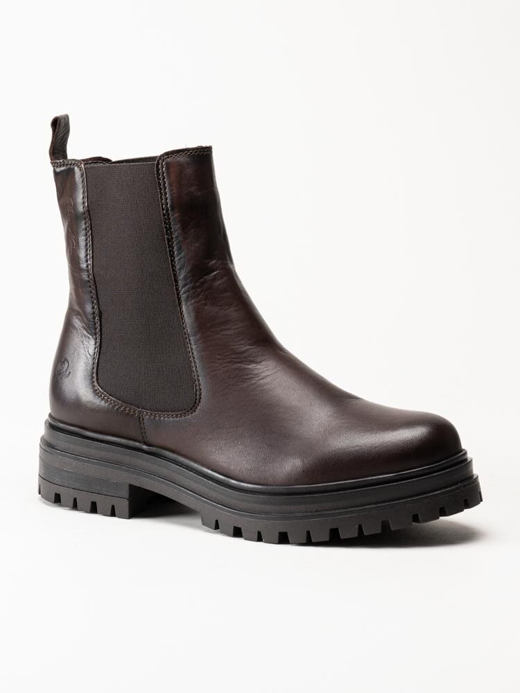 Rosa Negra - Mörkbruna chelsea boots i skinn