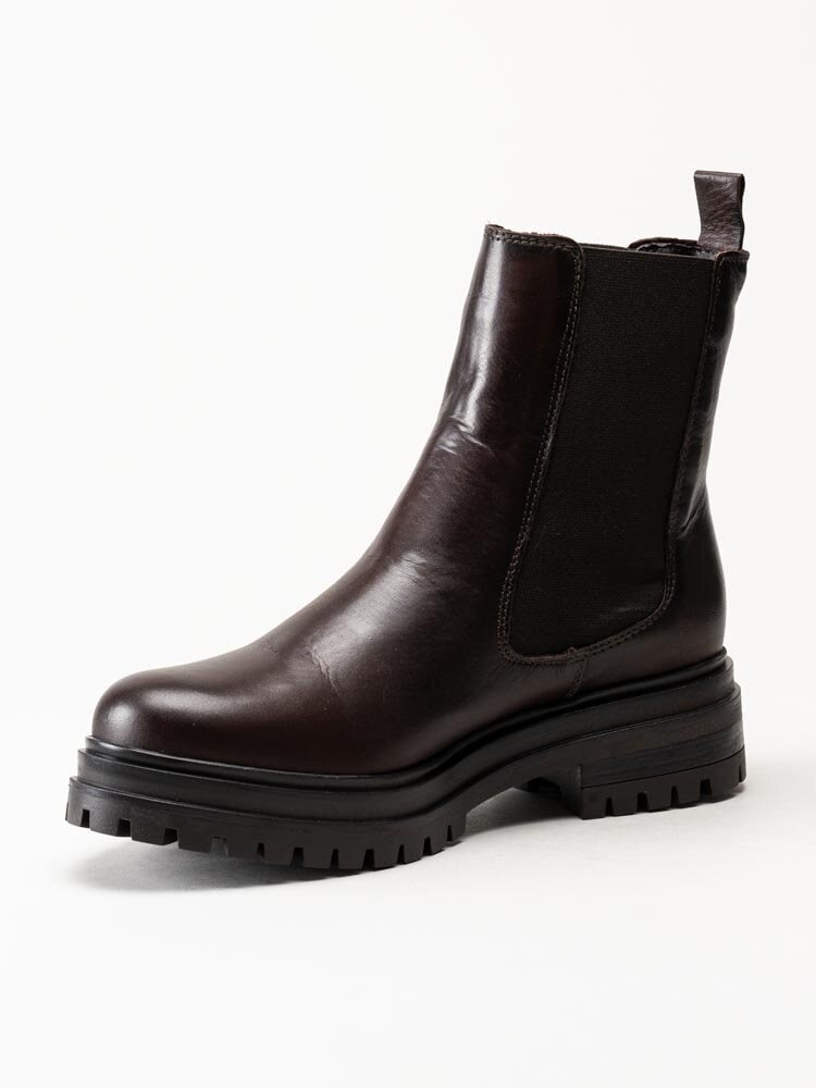 Rosa Negra - Mörkbruna chelsea boots i skinn