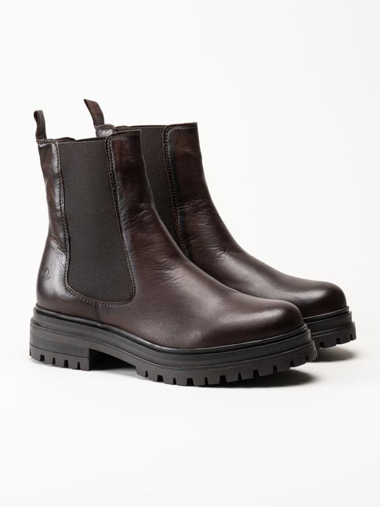 Rosa Negra - Mörkbruna chelsea boots i skinn