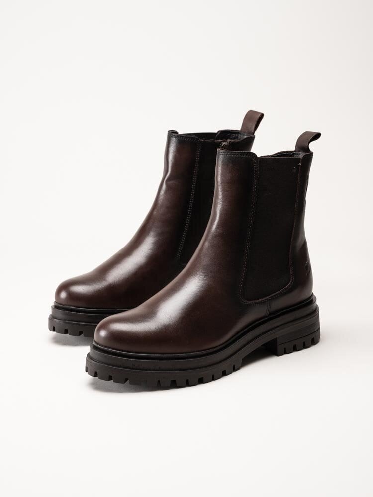 Rosa Negra - Mörkbruna fodrade chelsea boots