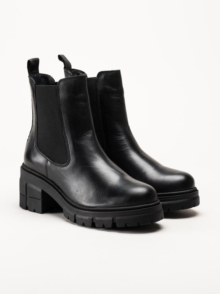 Rosa Negra - Svarta chelsea boots i skinn