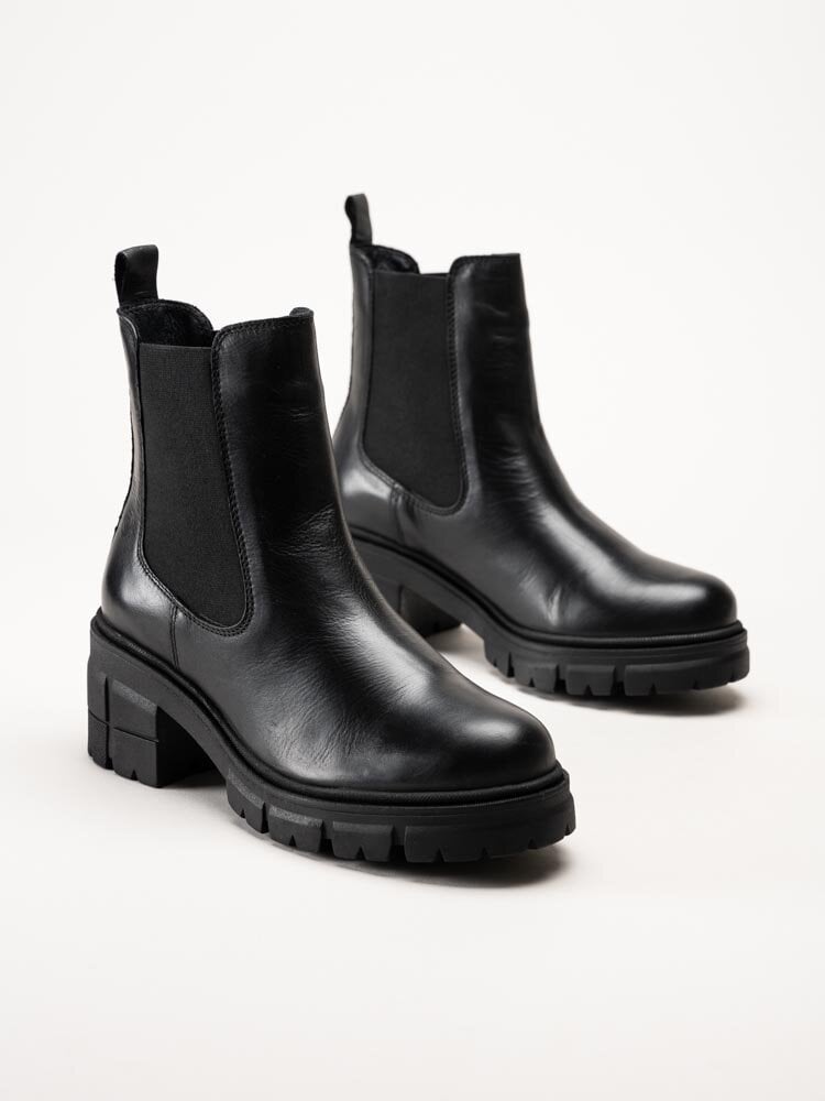 Rosa Negra - Svarta chelsea boots i skinn