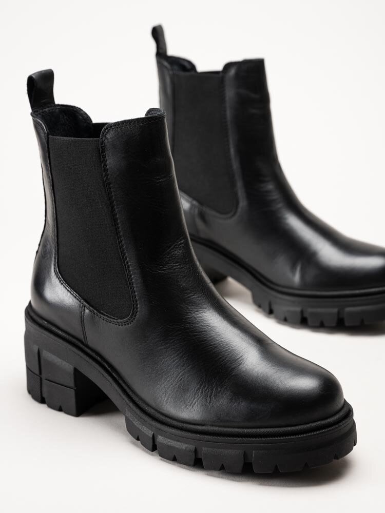 Rosa Negra - Svarta chelsea boots i skinn