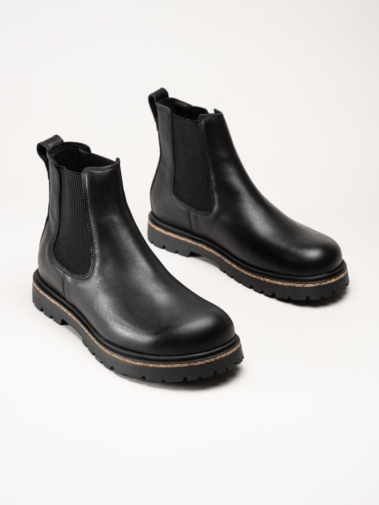 Birkenstock - Highwood Slip On M regular - Svarta chelsea boots i skinn