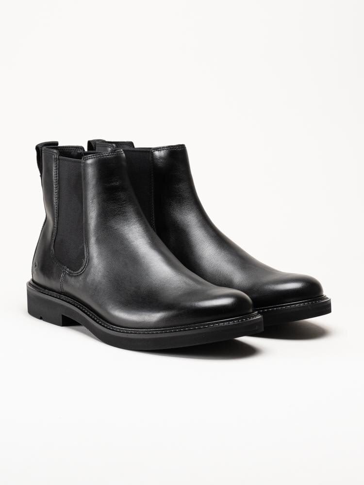 Ecco - Metropole London - Svarta chelsea boots i skinn