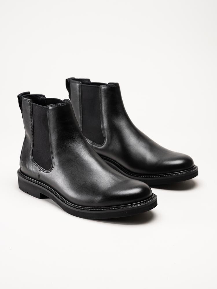 Ecco - Metropole London - Svarta chelsea boots i skinn