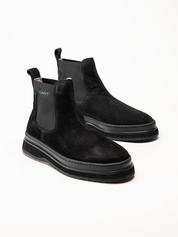 Gant Footwear - Blistown - Svarta fodrade boots i mocka