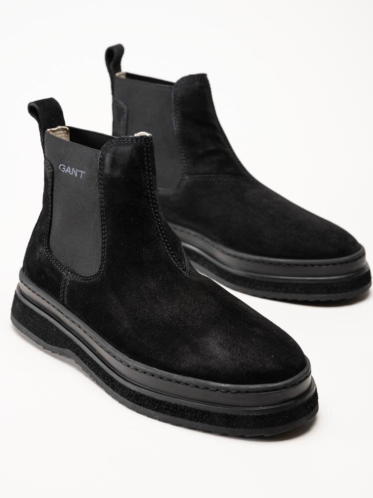 Gant Footwear - Blistown - Svarta fodrade boots i mocka