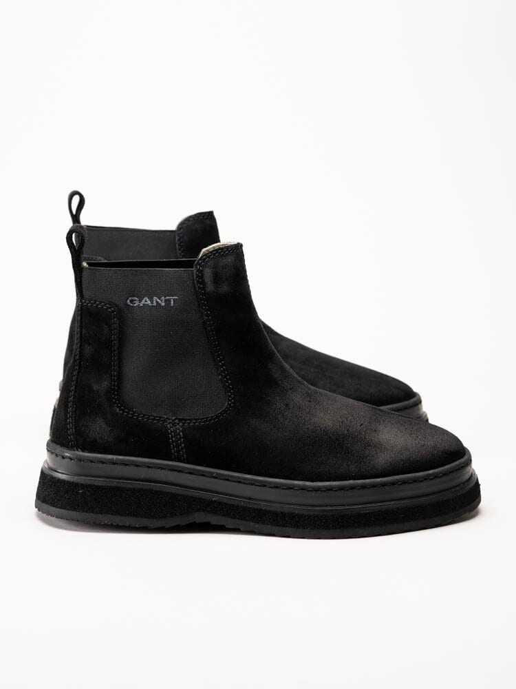 Gant Footwear - Blistown - Svarta fodrade boots i mocka