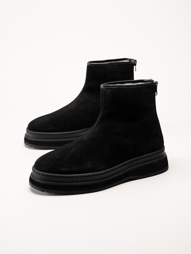 Gant Footwear - Blistown - Svarta fodrade boots i mocka