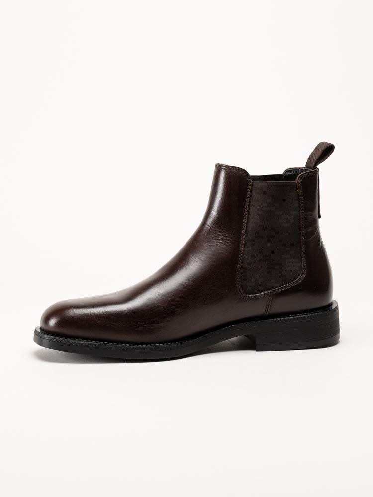 Gant Footwear - Rizmood - Mörkbruna chelsea boots i skinn