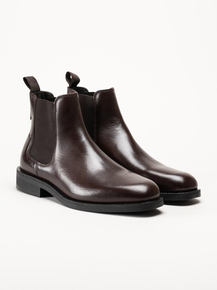 Gant Footwear - Rizmood - Mörkbruna chelsea boots i skinn