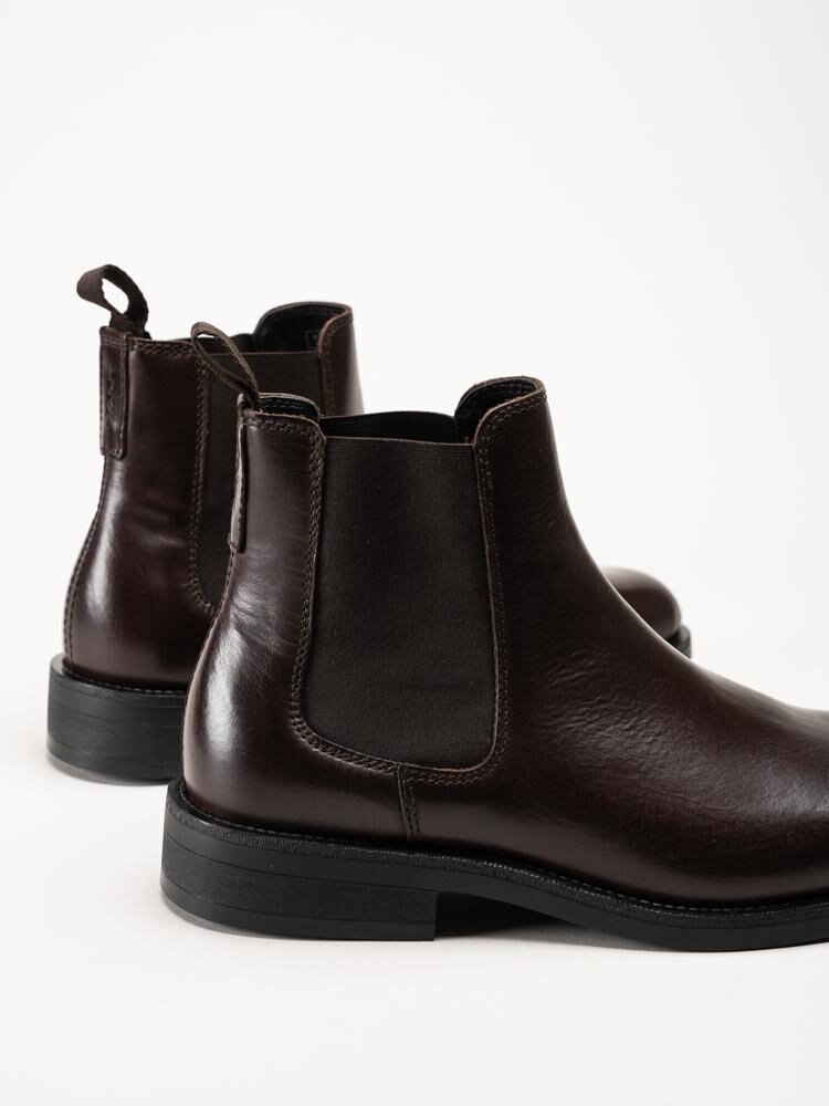 Gant Footwear - Rizmood - Mörkbruna chelsea boots i skinn